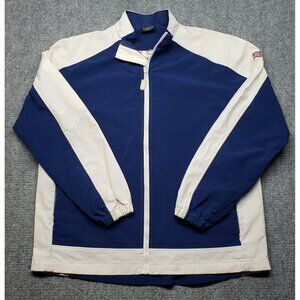 MSUS MGXFY12 USA Varsity Jacket Mens Size XL Blue White Full Zip Pockets